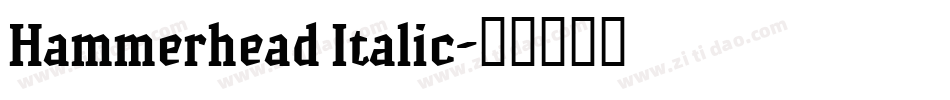 Hammerhead Italic字体转换